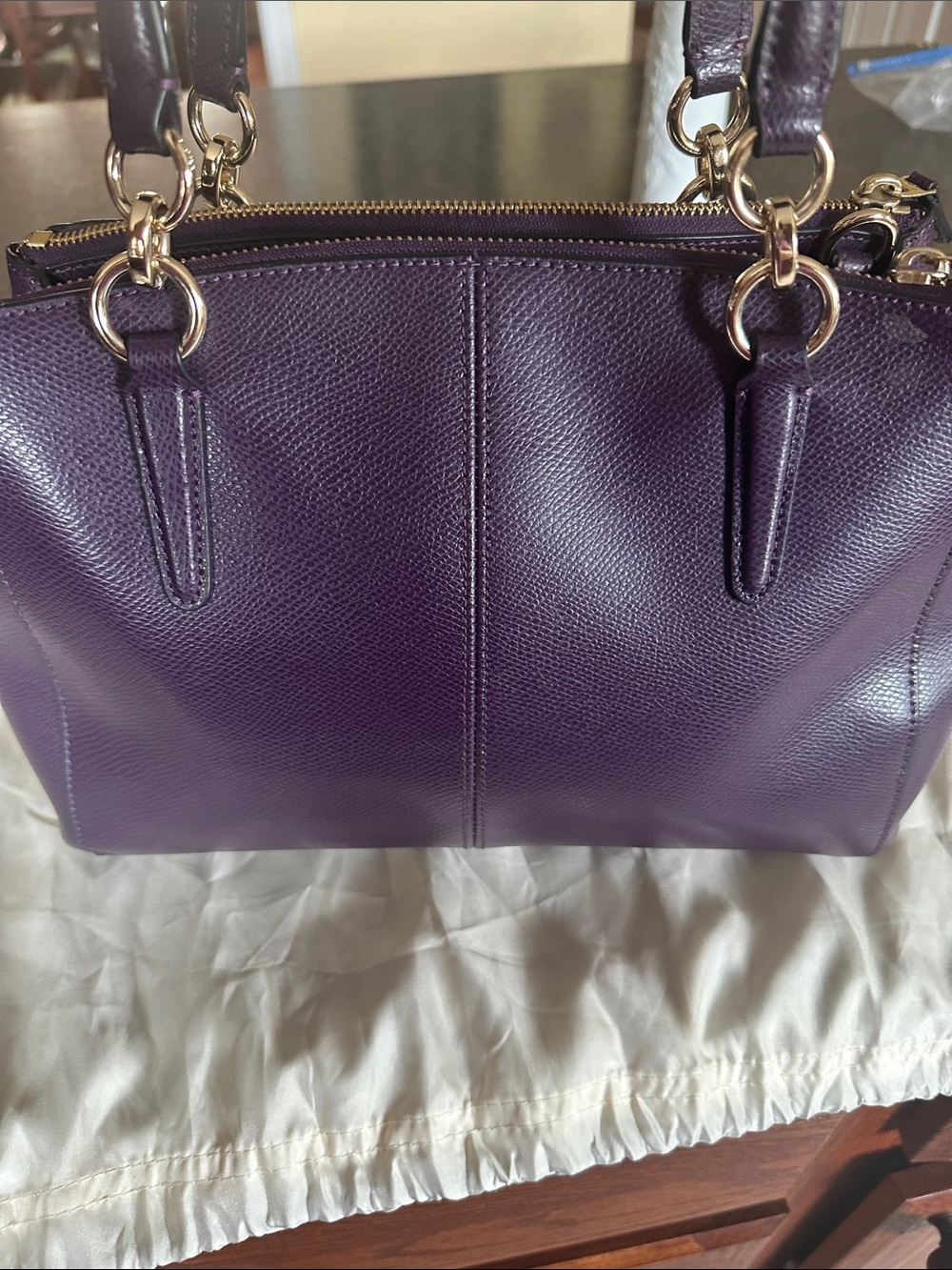 Coach Christie Purple Satchel with Gold Hardware F36637 - Picture 3 of 14